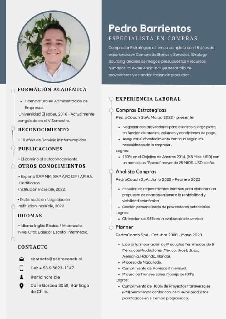 Lo que debes saber para hacer 1 currículum vitae adecuado - 2025 Currículum vitae cronológico