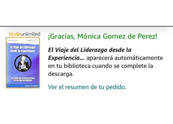 Confirmación de la compra del eBook