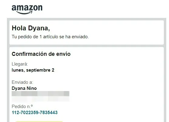 Confirmación de la compra del libro impreso